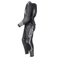Lederkombi GR-1 2PC schwarz-grigio-weiss