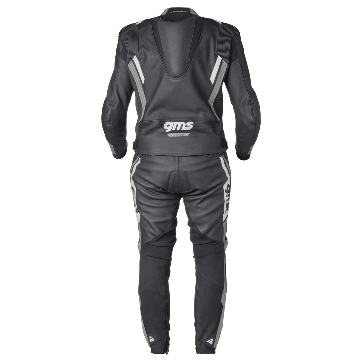 Lederkombi GR-1 2PC schwarz-grigio-weiss