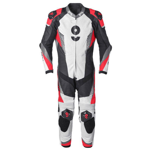 Lederkombi GRC-1 1PCS schwarz-weiss-rot