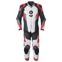 Lederkombi GRC-1 1PCS schwarz-weiss-rot