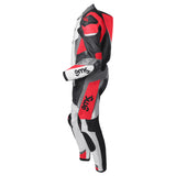 Lederkombi GRC-1 1PCS schwarz-weiss-rot