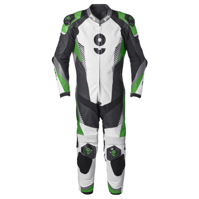 Lederkombi GRC-1 1PCS schwarz-weiss-grün