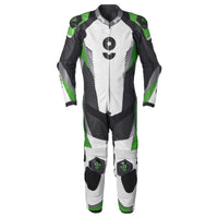 Lederkombi GRC-1 1PCS schwarz-weiss-grün