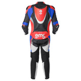 Lederkombi GRC-1 1PCS schwarz-blau-rot