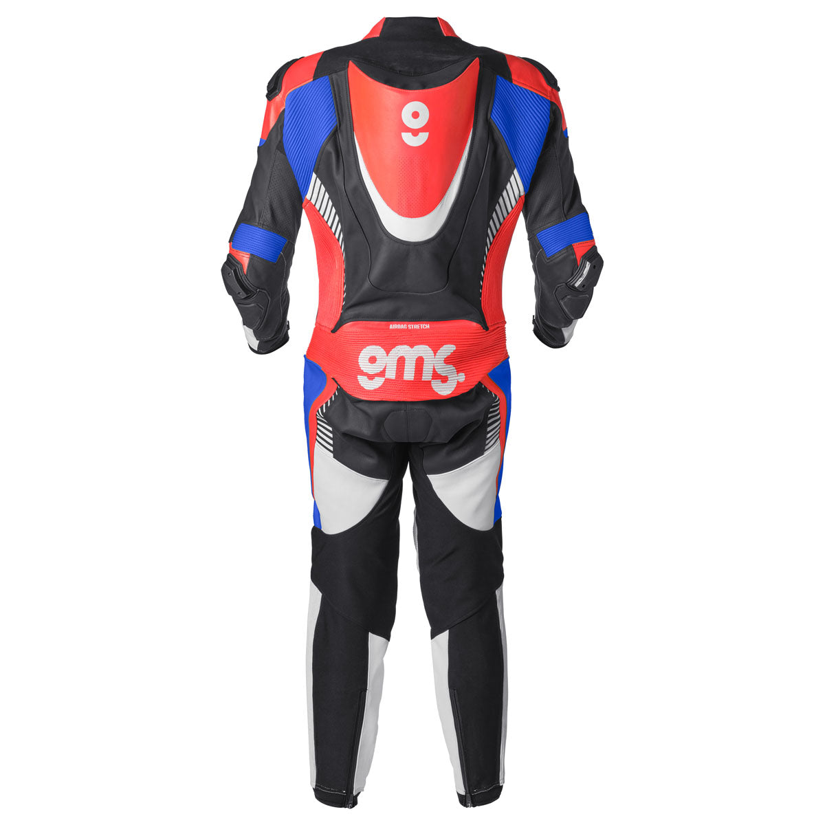 Lederkombi GRC-1 1PCS schwarz-blau-rot