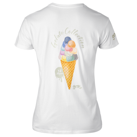 T-Shirt Damen Gelato Collection weiss-pistaccio