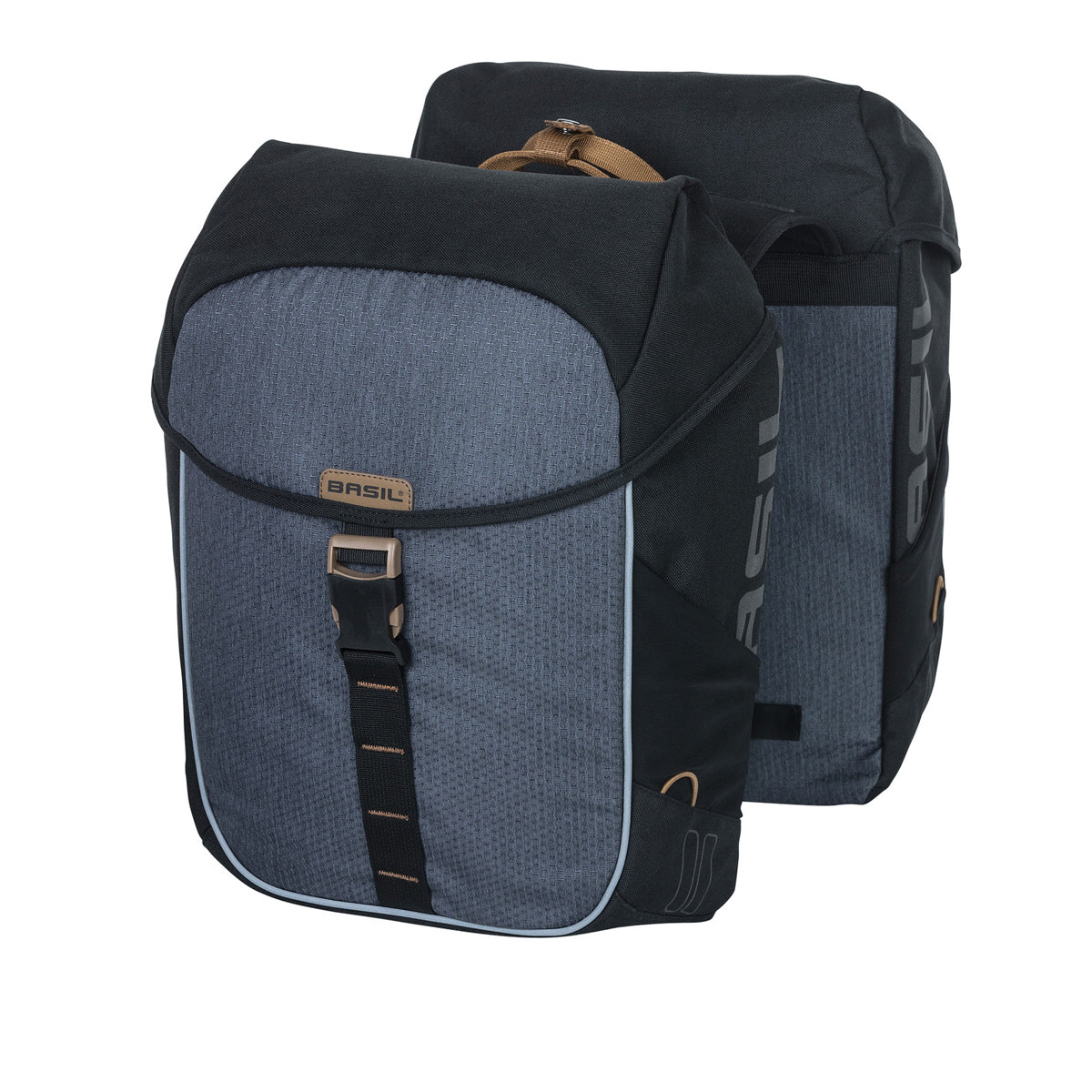 Basil Fahrradtasche Doppeltasche Miles schwarz/grau