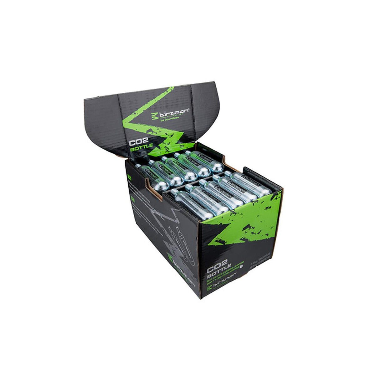 Zacoo CO2 bottle 16g, CNC-finished body, 50 PCS/BOX, silver