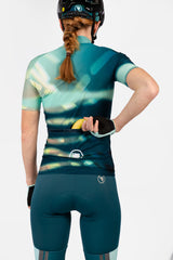 Damen Virtual Texture Trikot (kurzarm) - Glacier Blue