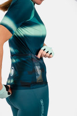 Damen Virtual Texture Trikot (kurzarm) - Glacier Blue