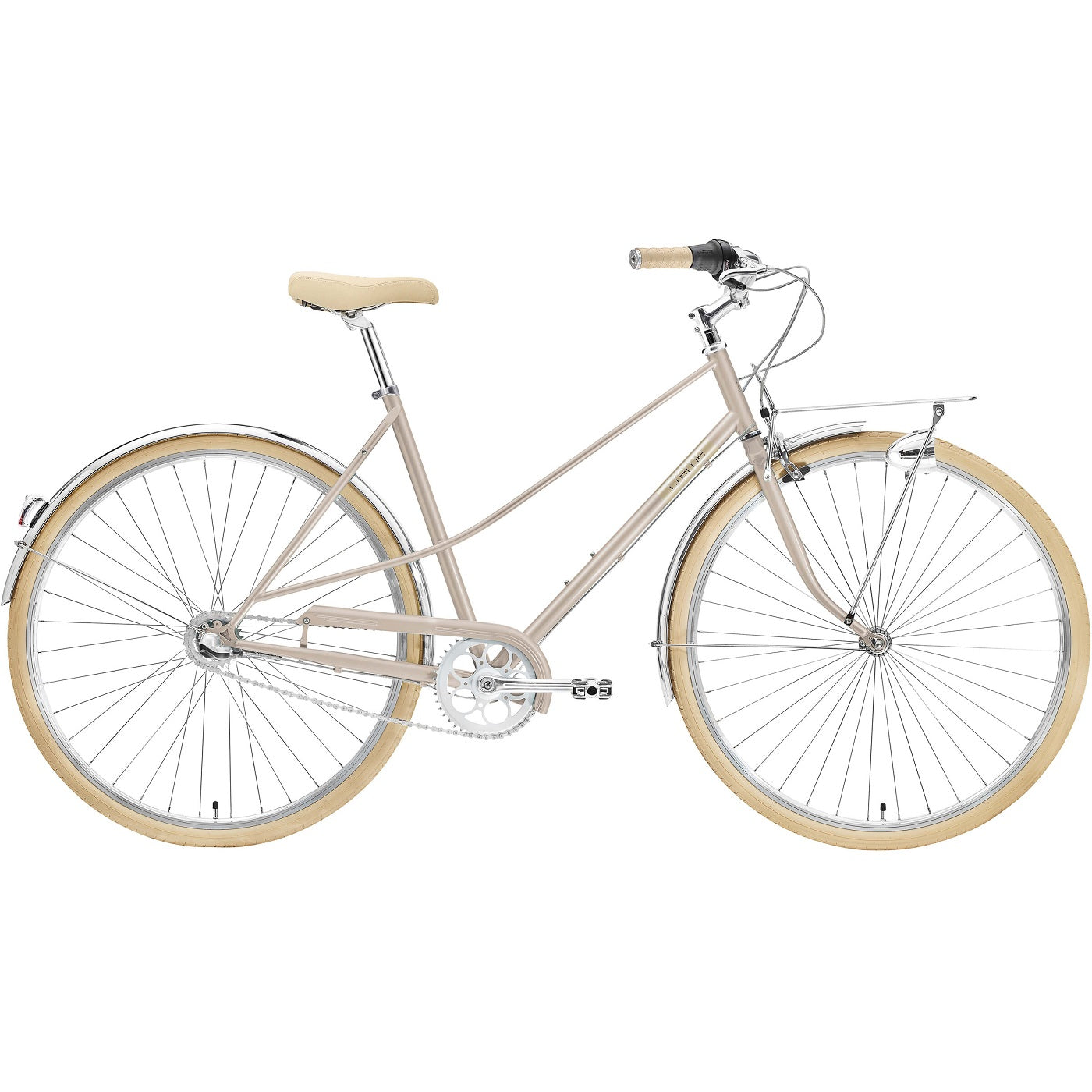 fahrradsattel creme retro Caferacer Damen Uno 3-Gang