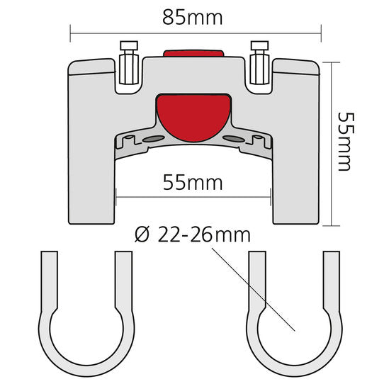KLICKfix Lenkeradapter - 22-26 mm