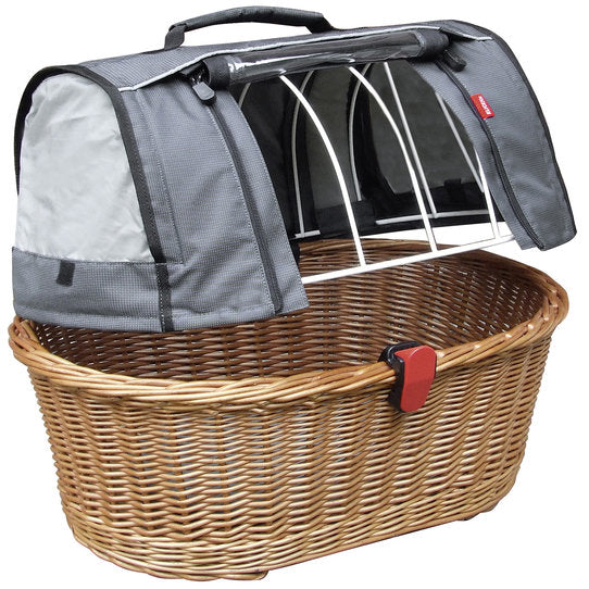KLICKfix Hundekorb für Gepäckträgeradapter Doggy Basket+ 40L - braun