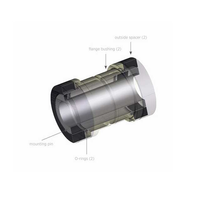 Dämpferbuchsen 5-teilig - 8 mm Bohrung
