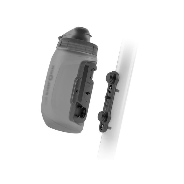 TWIST bottle 450 antibacterial + bike base - transparent black