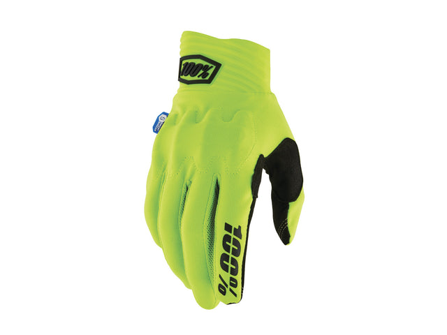 100% Cognito Smart Shock Gloves - Fluo Yellow / Black
