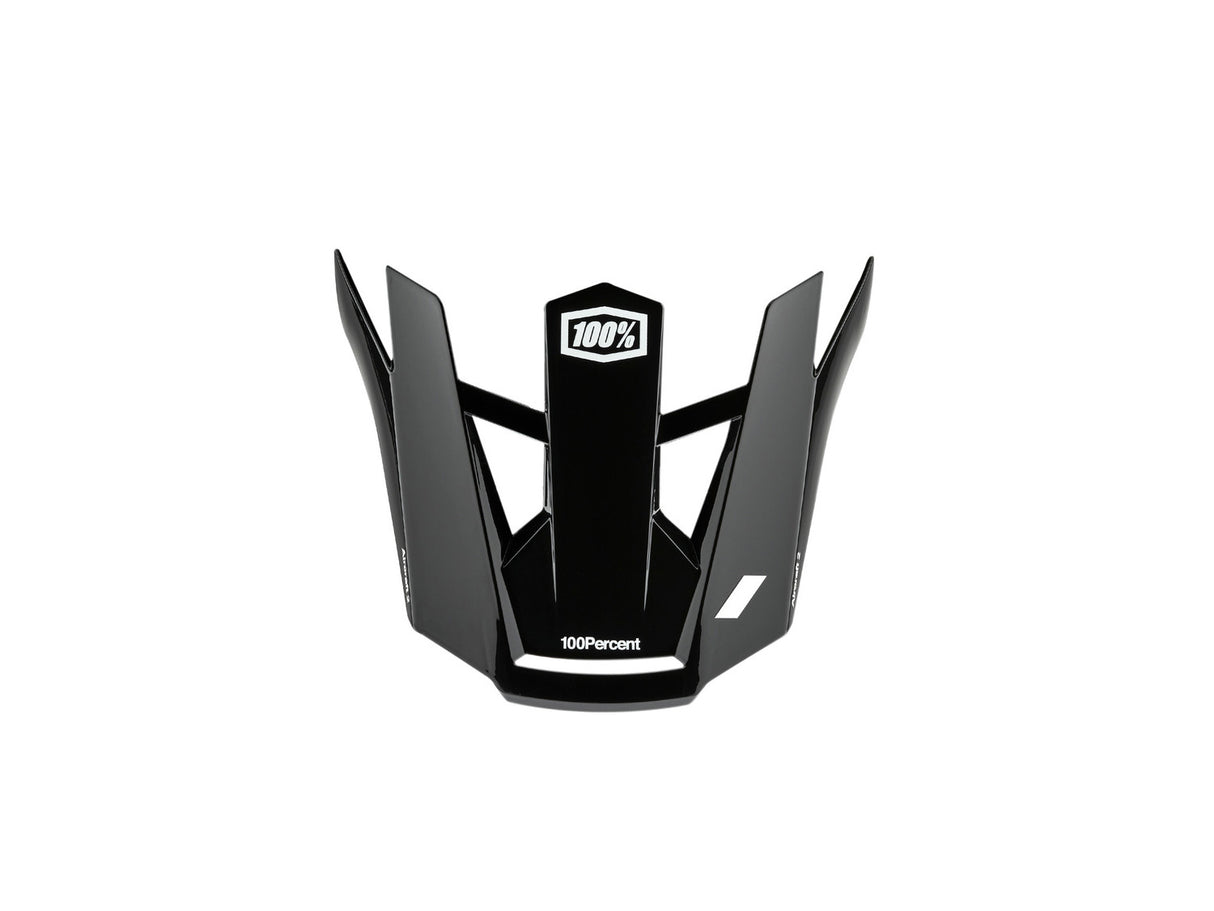 100% Aircraft 2 replacement visor - black/white