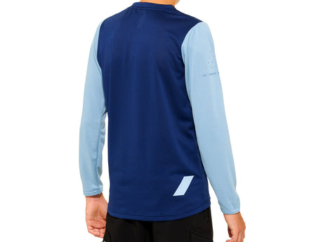 100% Ridecamp Youth Long Sleeve Jersey - Navy/Slate