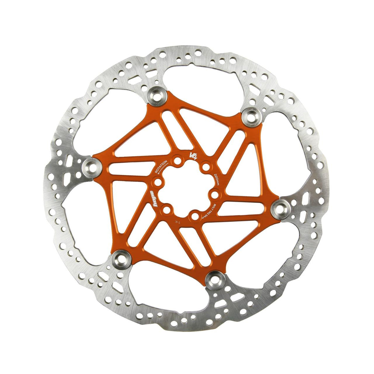 Vented Rotor Bremsscheibe innenbelüftet V4 - orange