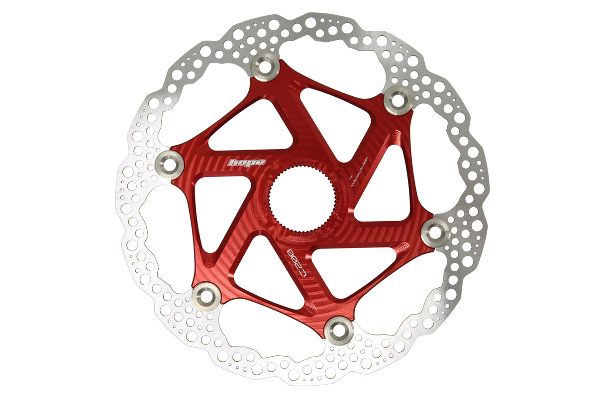 Floating Disc Bremsscheibe - Center Lock - rot