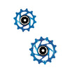Jockey wheels derailleur pulleys - 14T / 12T - Blue 