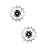 Jockey wheels derailleur pulleys - 13 teeth - silver 