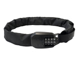 Spin, wearable 6mm chain with 4-digit combi-dial - all black