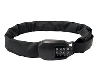 Spin, wearable 6mm chain with 4-digit combi-dial - all black