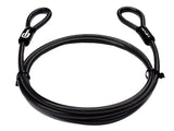 Câble, câble en acier 2M x 10MM avec revêtement polymère - all black