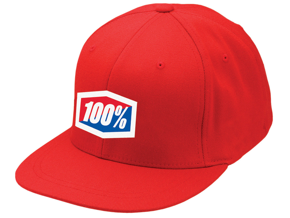 100% Official J-Fit flexfit hat - red