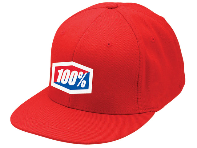 100% Official J-Fit flexfit hat - red