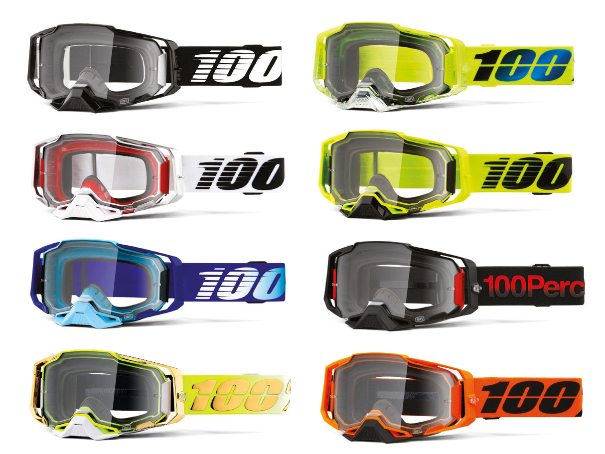 100% Armega Goggle - Clear Lens - Black - 2024