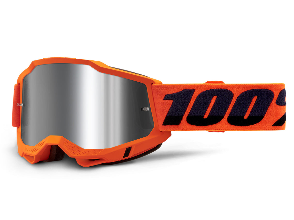 100% Accuri 2 Goggle Neon/Orange - Mirror Silver