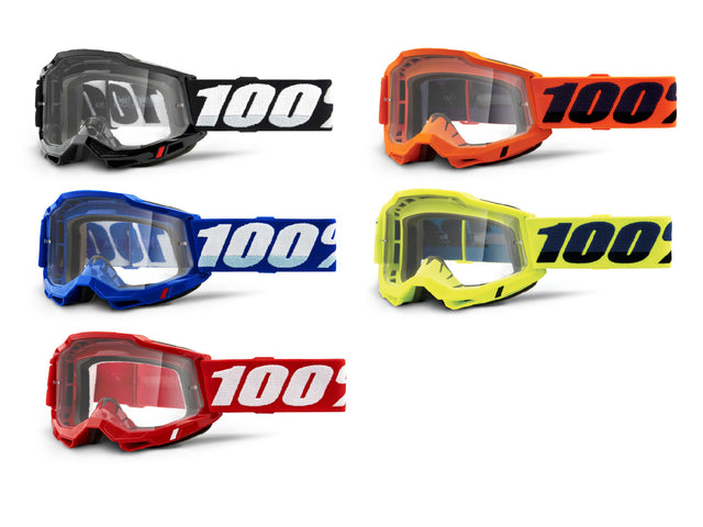 100% Accuri 2 OTG Goggle - Clear Lens - red