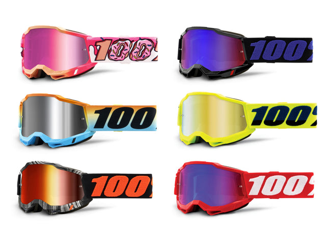 100% Accuri 2 Junior Goggle Black - Silver Mirror Lens