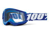 100% Strata 2 Goggle Blue - Clear Lens