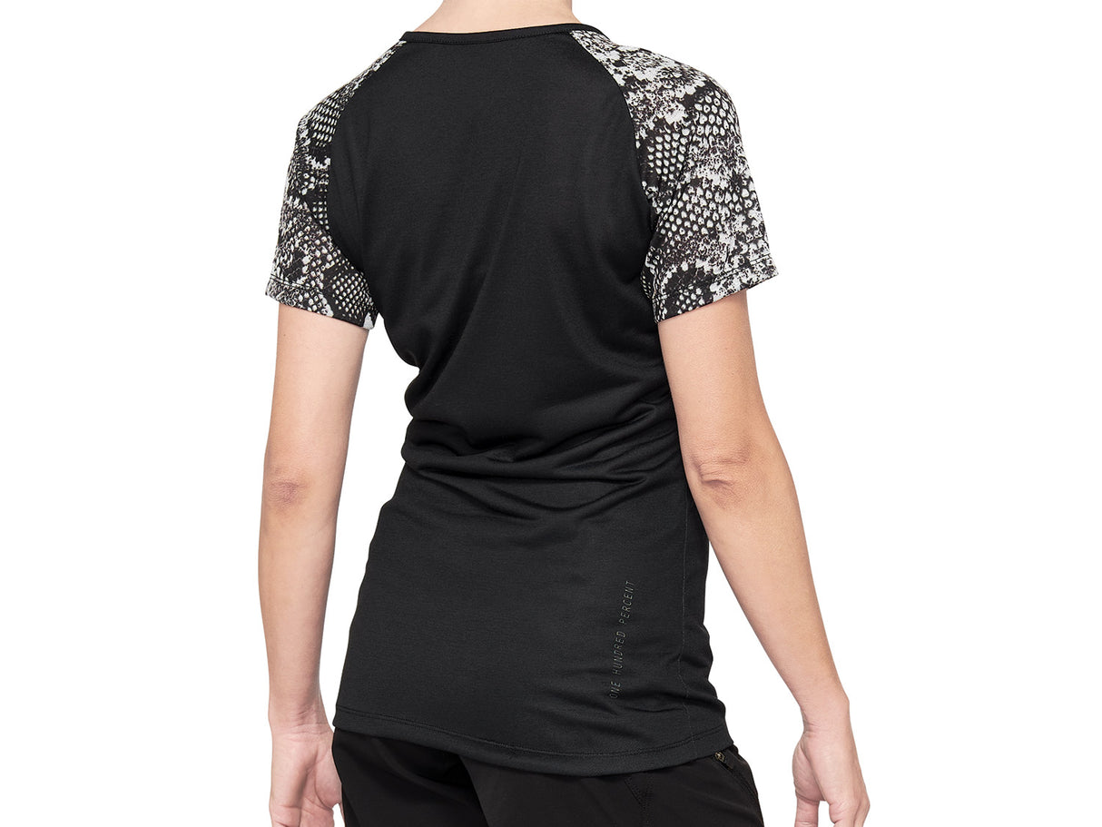 100% Airmatic Womens Jersey (SP21) - Black Python