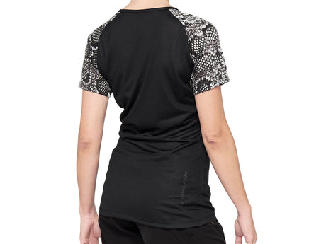 100% Airmatic Womens Jersey (SP21) - Black Python