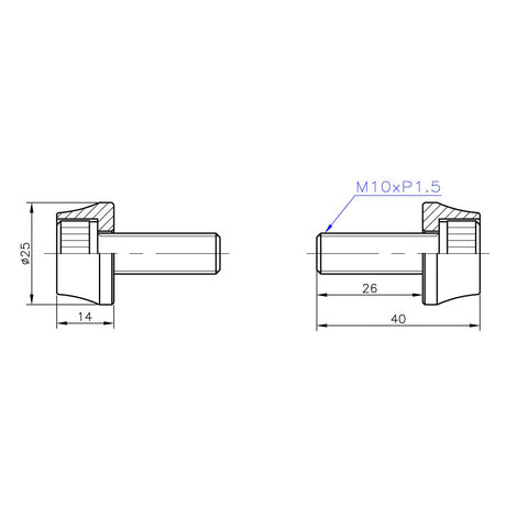 CroMo Bolts für DJD/MT Supadrive Naben - Schwarz