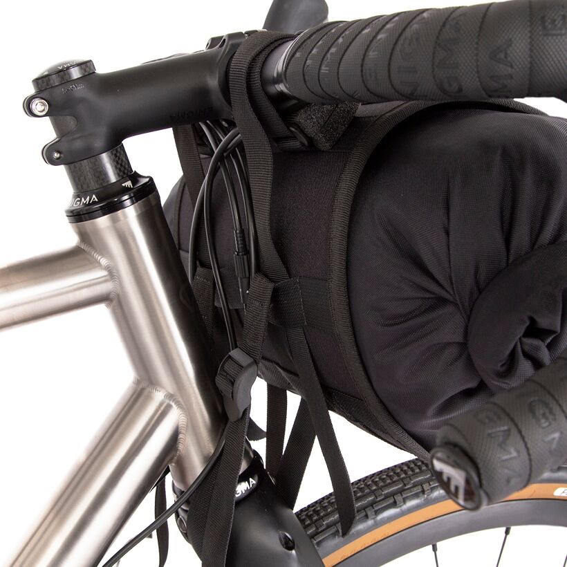 Lenkertaschen-Set mit Food Pouch Large - Schwarz