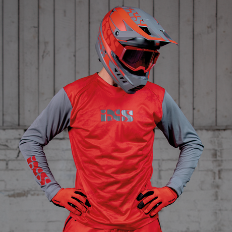 Trigger X Air Jersey long-sleeved - Red/Grey 