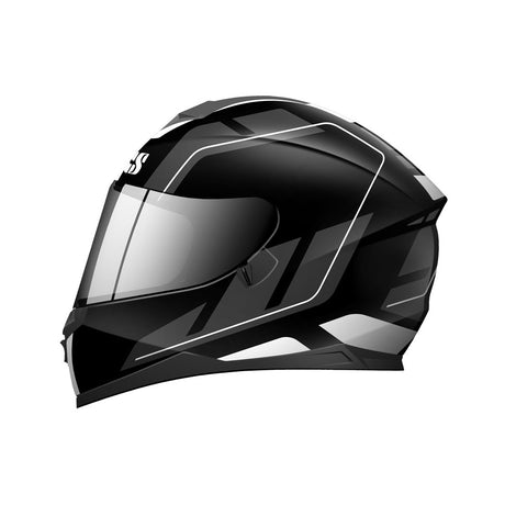 1100 2.0 Motorradhelm black white