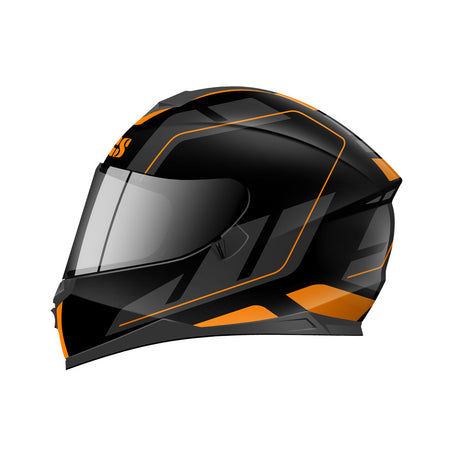 1100 2.0 Motorradhelm matte black orange