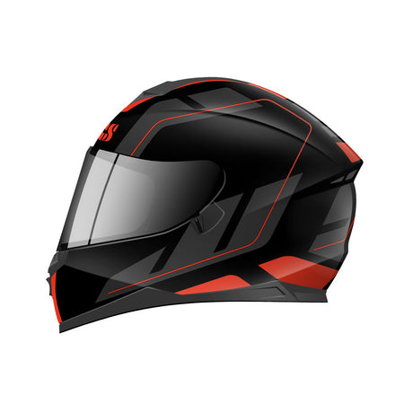 1100 2.0 Motorradhelm matte black red