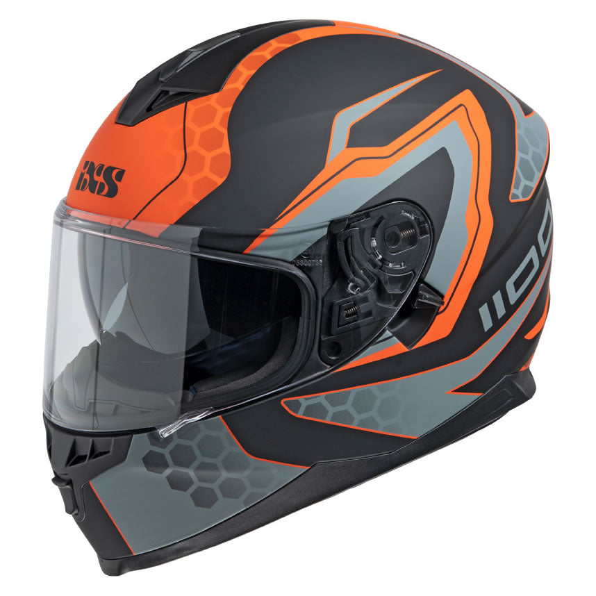 1100 2.2 Motorradhelm - schwarz matt-orange