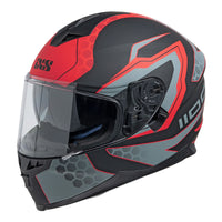 1100 2.2 Motorcycle Helmet - matte black-red 