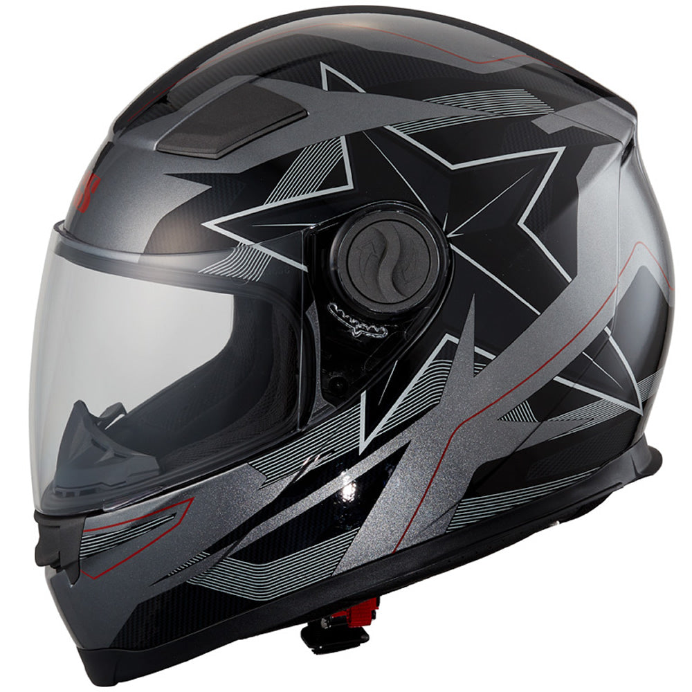 135 KID 2.0 Helm - grau-schwarz-rot