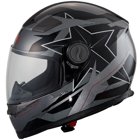 135 KID 2.0 Helm - grau-schwarz-rot