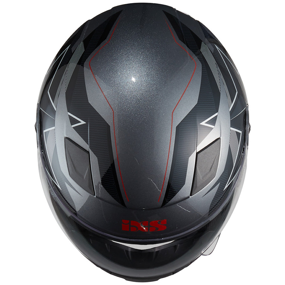 135 KID 2.0 Helm - grau-schwarz-rot