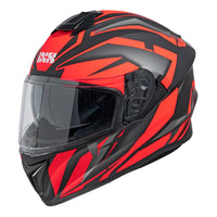 216 2.1 Motorradhelm - matt schwarz-fluorot